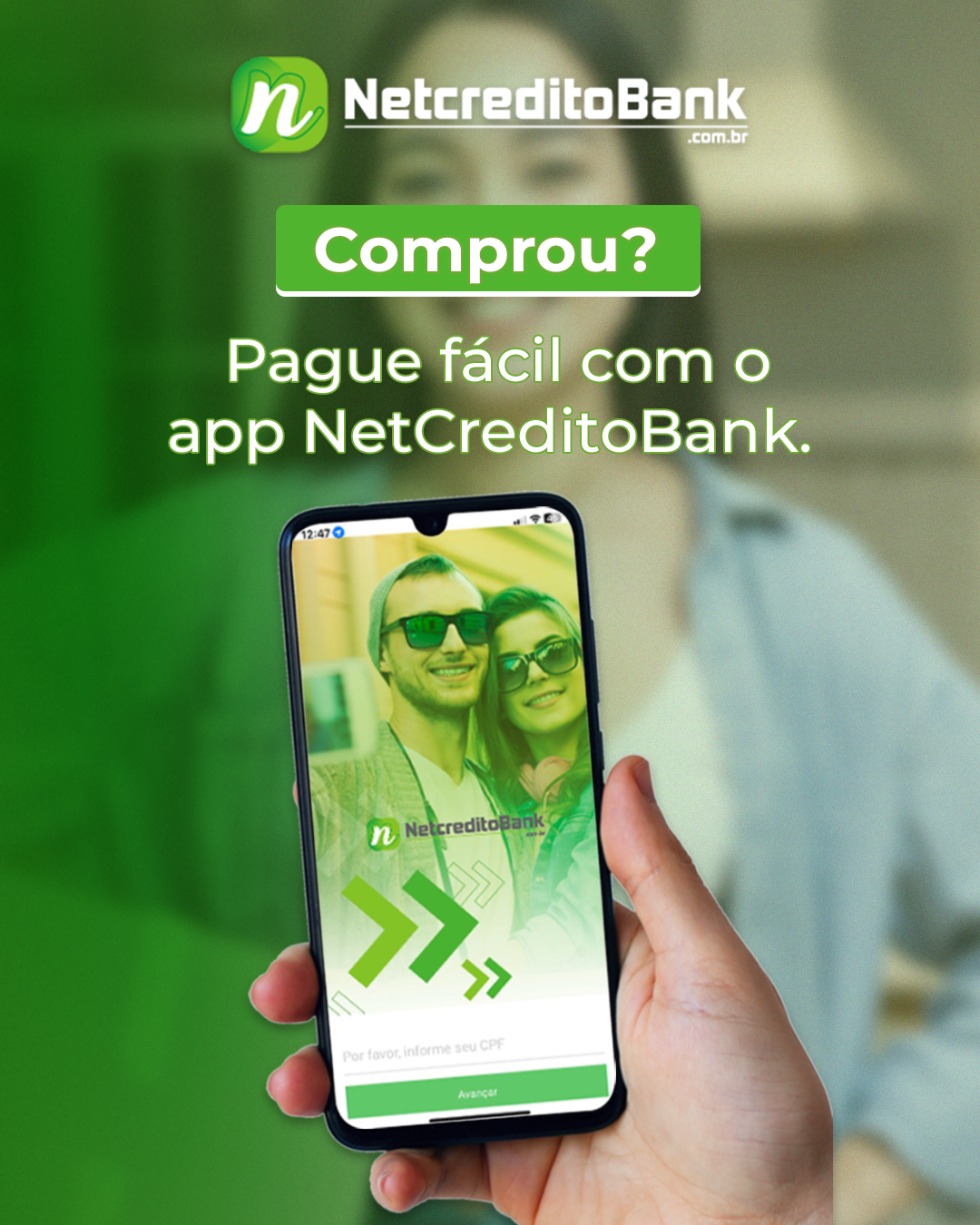 Comprou? Pague facíl com o app NETCREDITOBANK