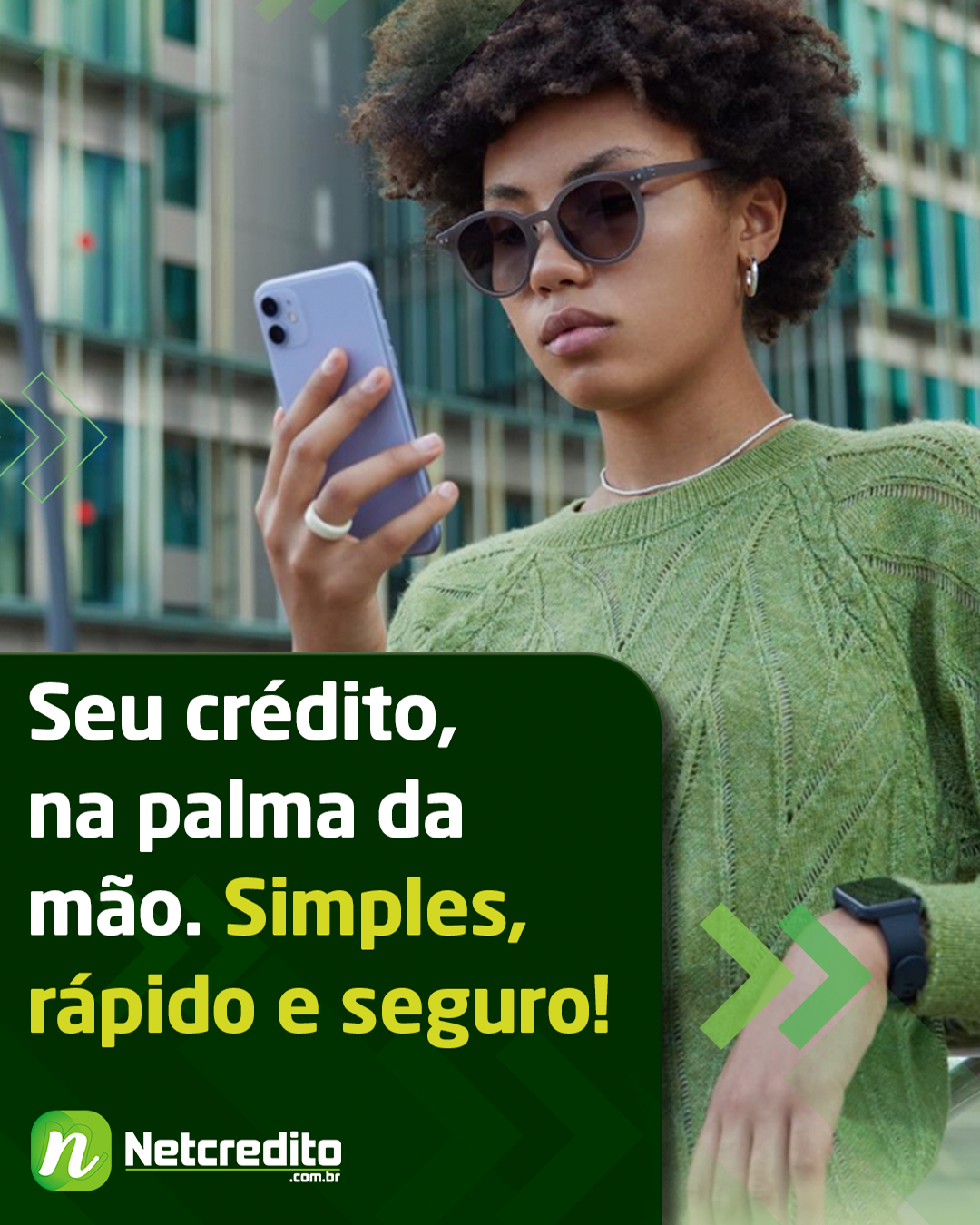 Seu crédito, na palma da mão