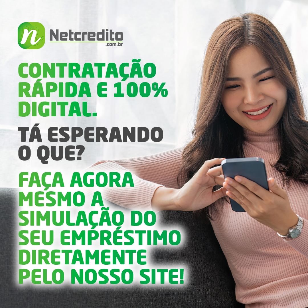 Contratação rápida e 100% digital. Tá esperando o que? Faça agora mesmo a simulação do seu empréstim